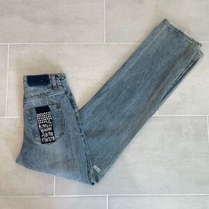 Ksubi Light Blue Straight Leg Jeans